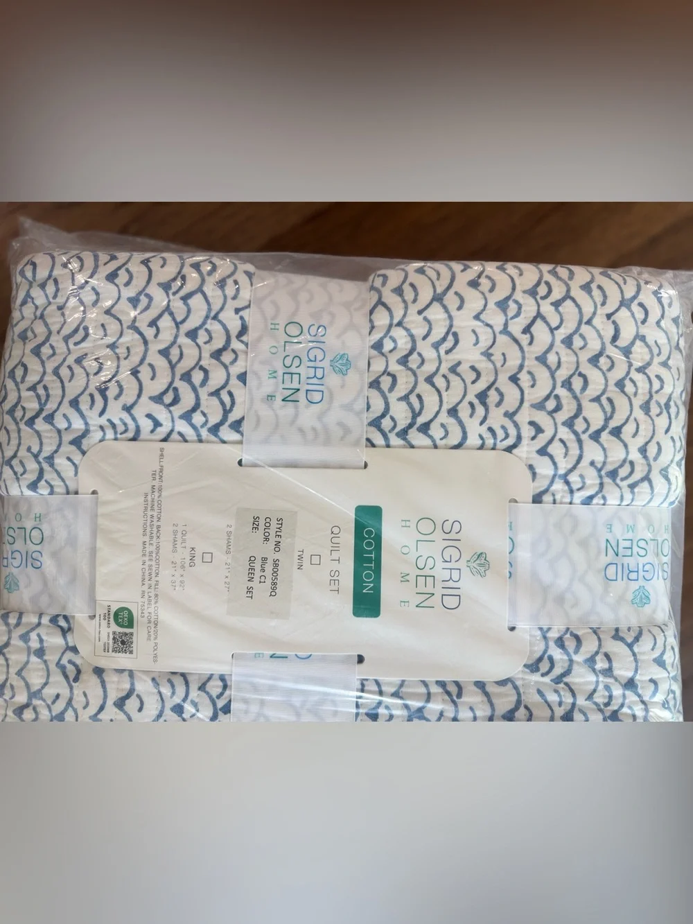 🎉LAST CHANCE🎉 BEACH TO BISTRO BY SIGRID OLSEN Cotton Block Print Quilt Set
